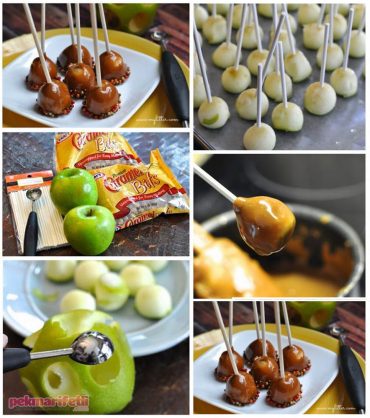 Karamelli elma topları yapımı
